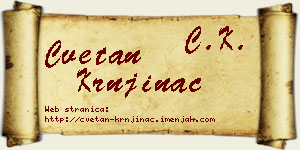 Cvetan Krnjinac vizit kartica